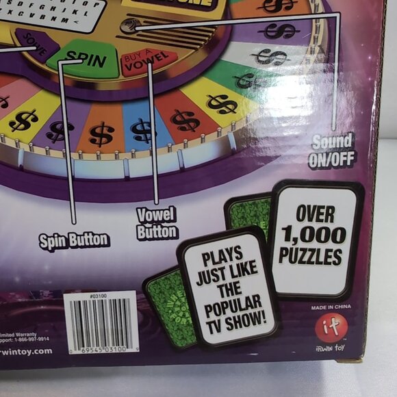 NEW NIB Wheel of Fortune Electronic Game Deluxe Edition (2009 - Spinning Wheel) - Picture 10 of 13